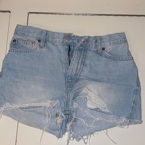 urban outfitters 24 girlfriend high rise jean shorts